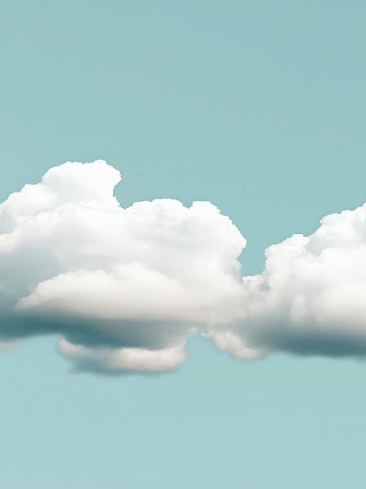 Cloud Wall Art Painting Blue Sky Print Detail B