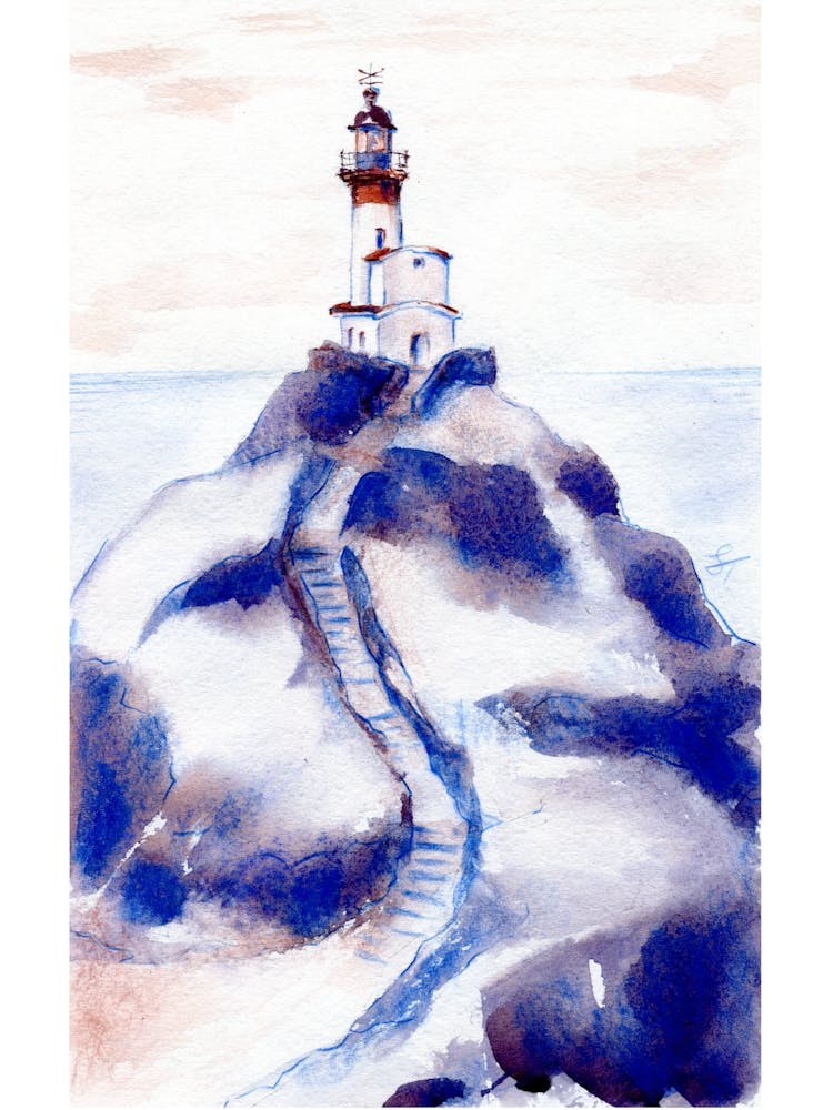 Lighthouse On Seashore
