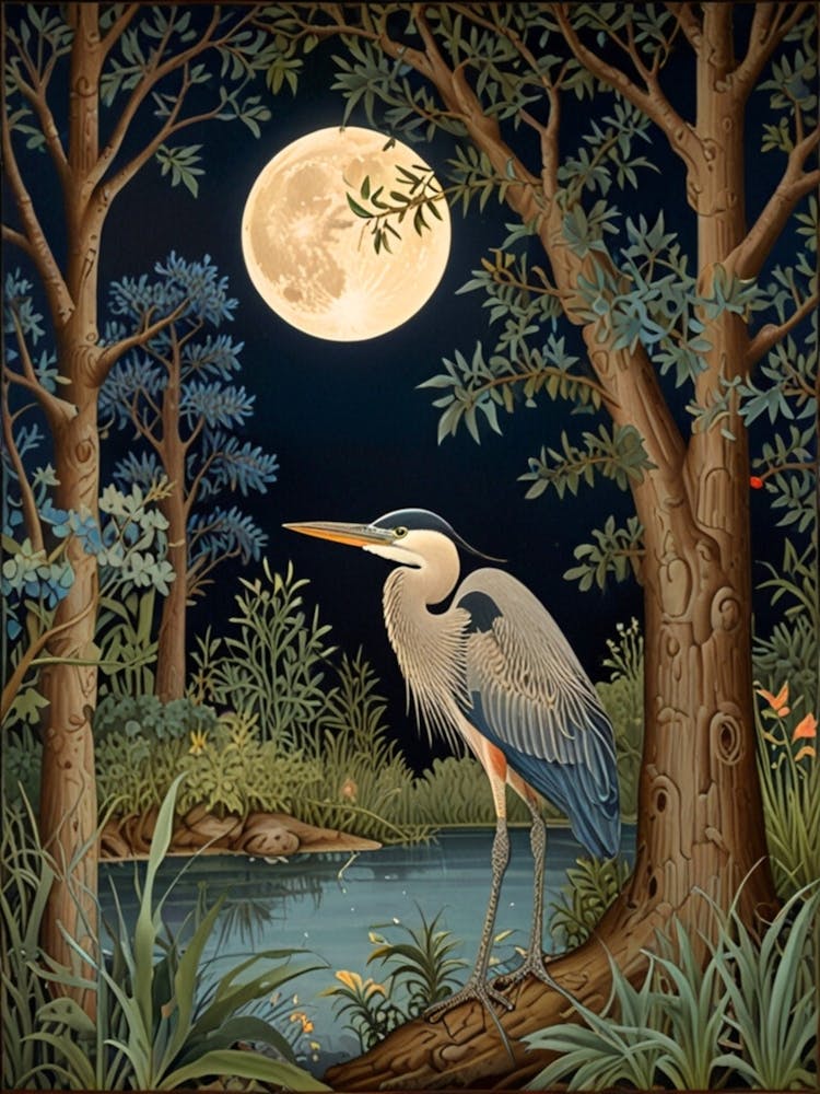 William Morris Blue Heron 1