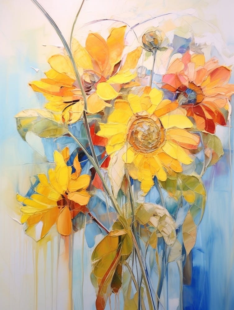 Abstract Flower Painting Sunflower 2