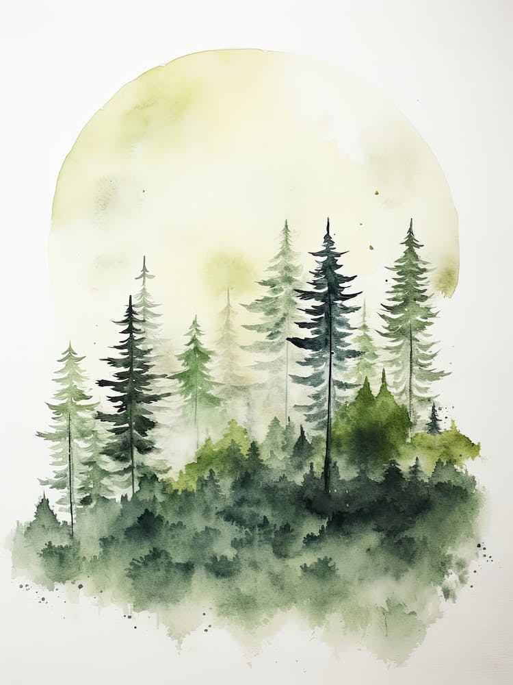 Watercolour Of Yasuni National Park   Ecuador 1