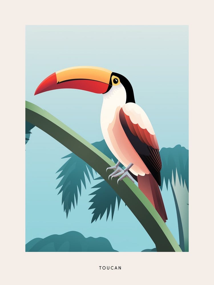 Minimalist Toucan 1 Bird Poster