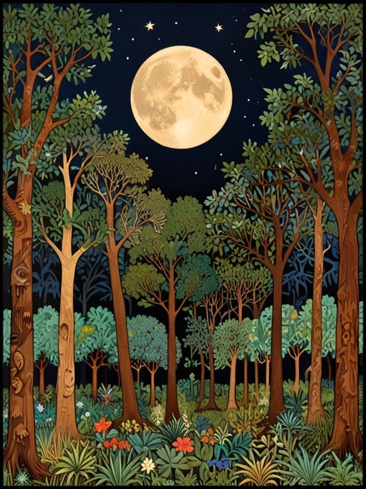 William Morris Moonlight In The Forest 91