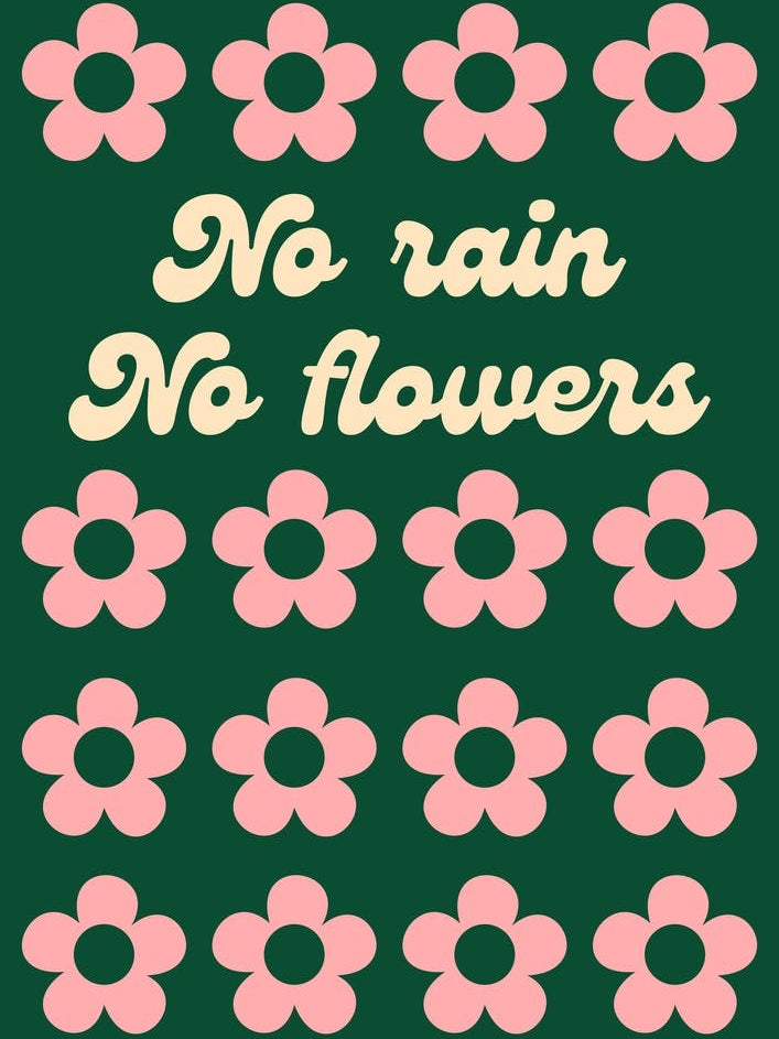 Groovy No Rain No Flowers