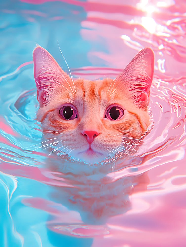Cat In Water