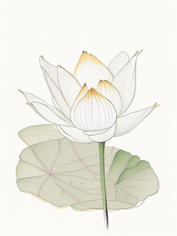 Early Lotus Pencil Illustration 3