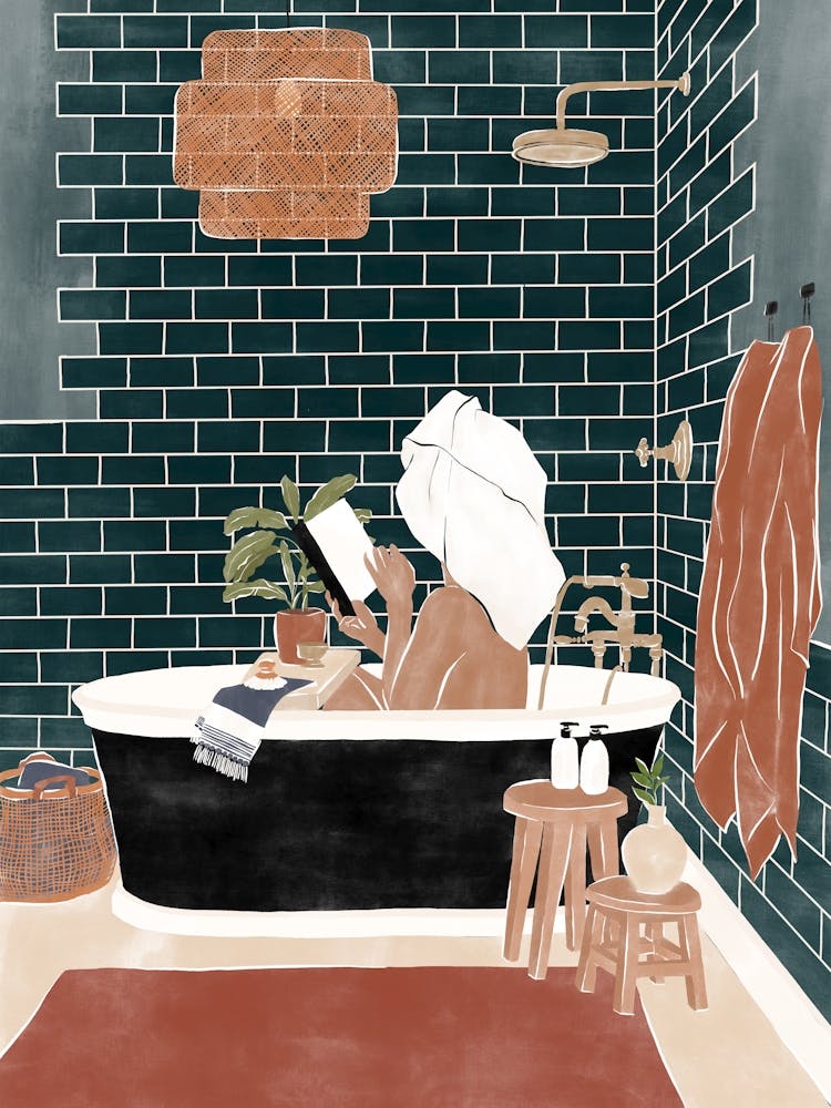 Woman in a bathtub
