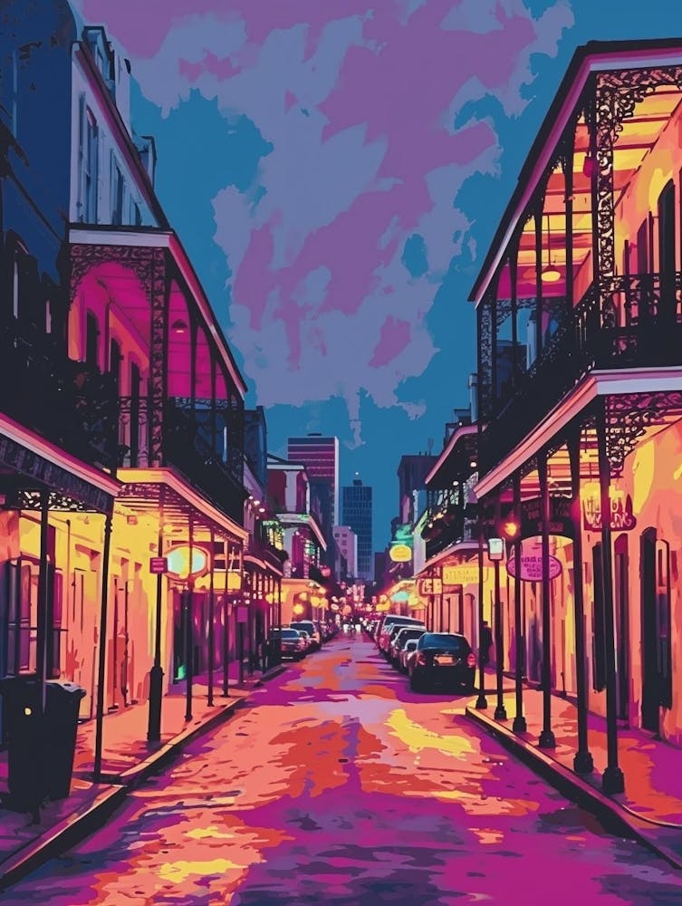 Bourbon Street Retro Pop Art Illustration (2)