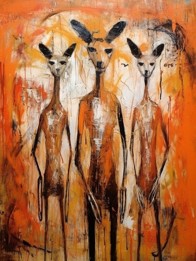 Kangaroo Abstract Expressionism 1