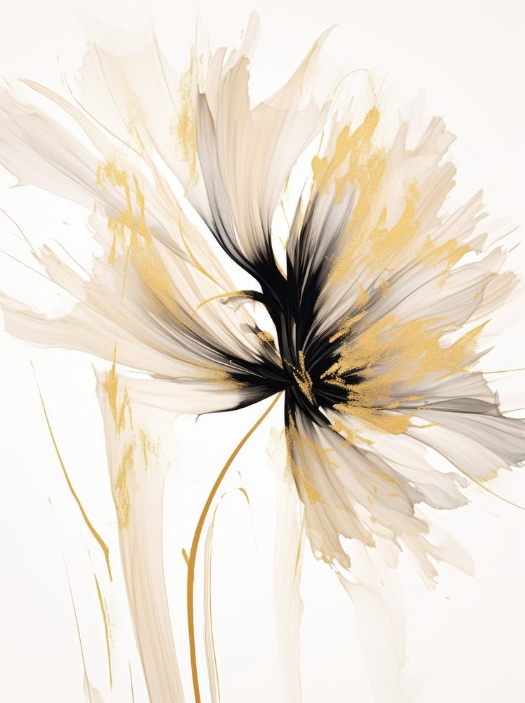 White And Gold Poppy