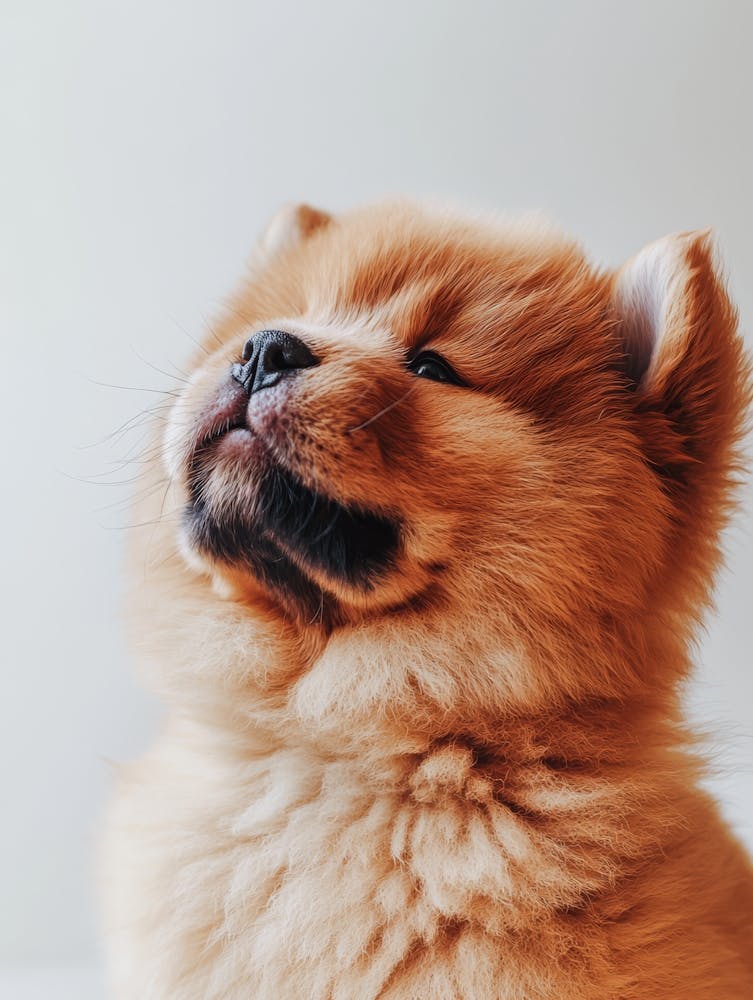 Chow Chow Puppy.Generated AI. Wall