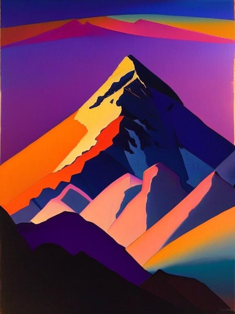 Mountain Dusk Abstract