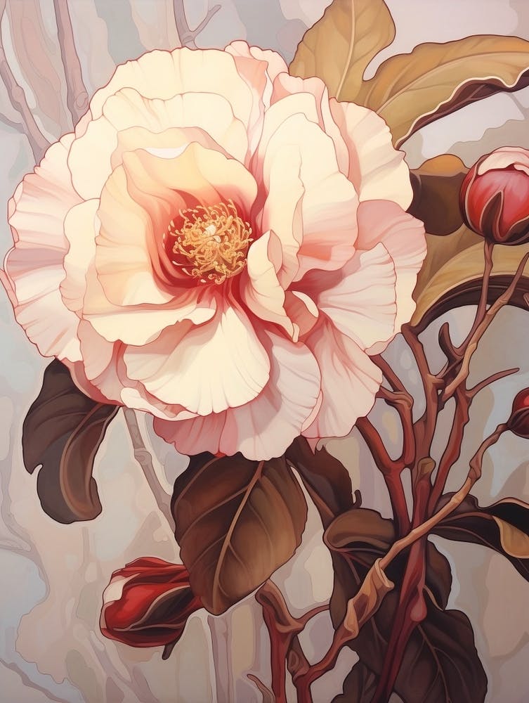 Floral Illustration Camellia