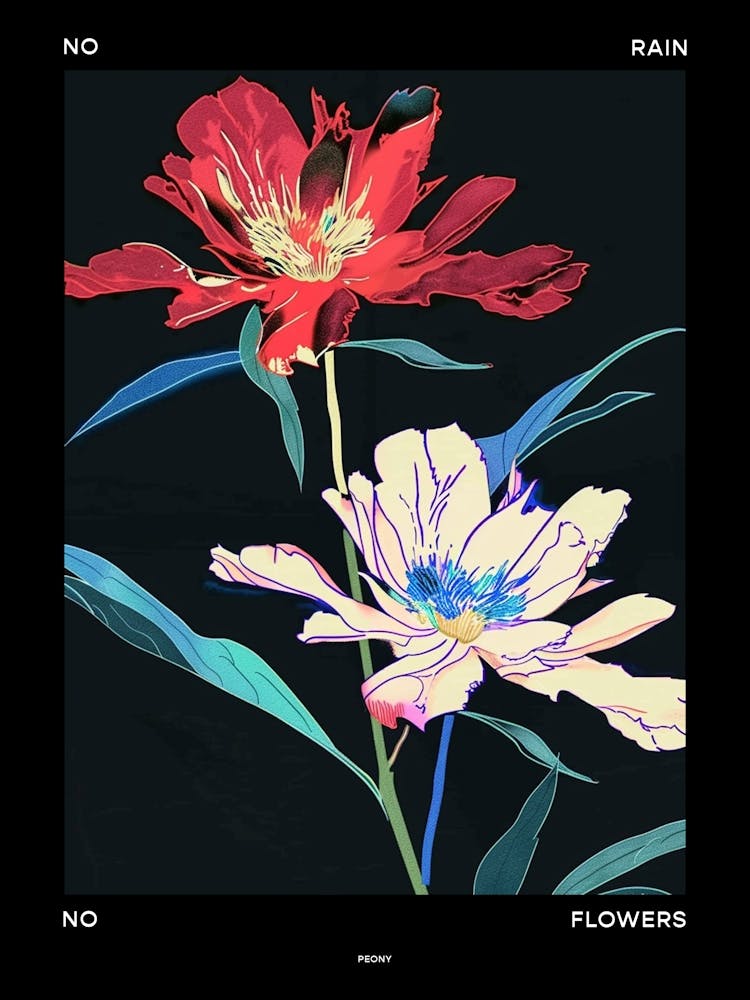 No Rain No Flowers Poster Peony 1