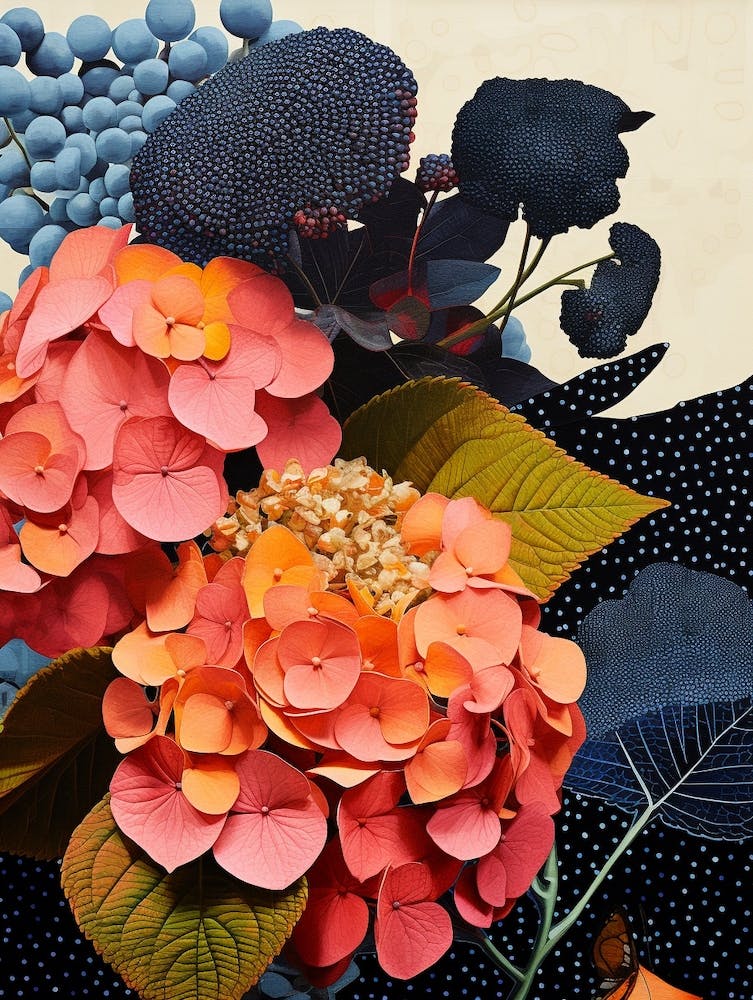 Surreal Florals Hydrangea 2 Flower Painting