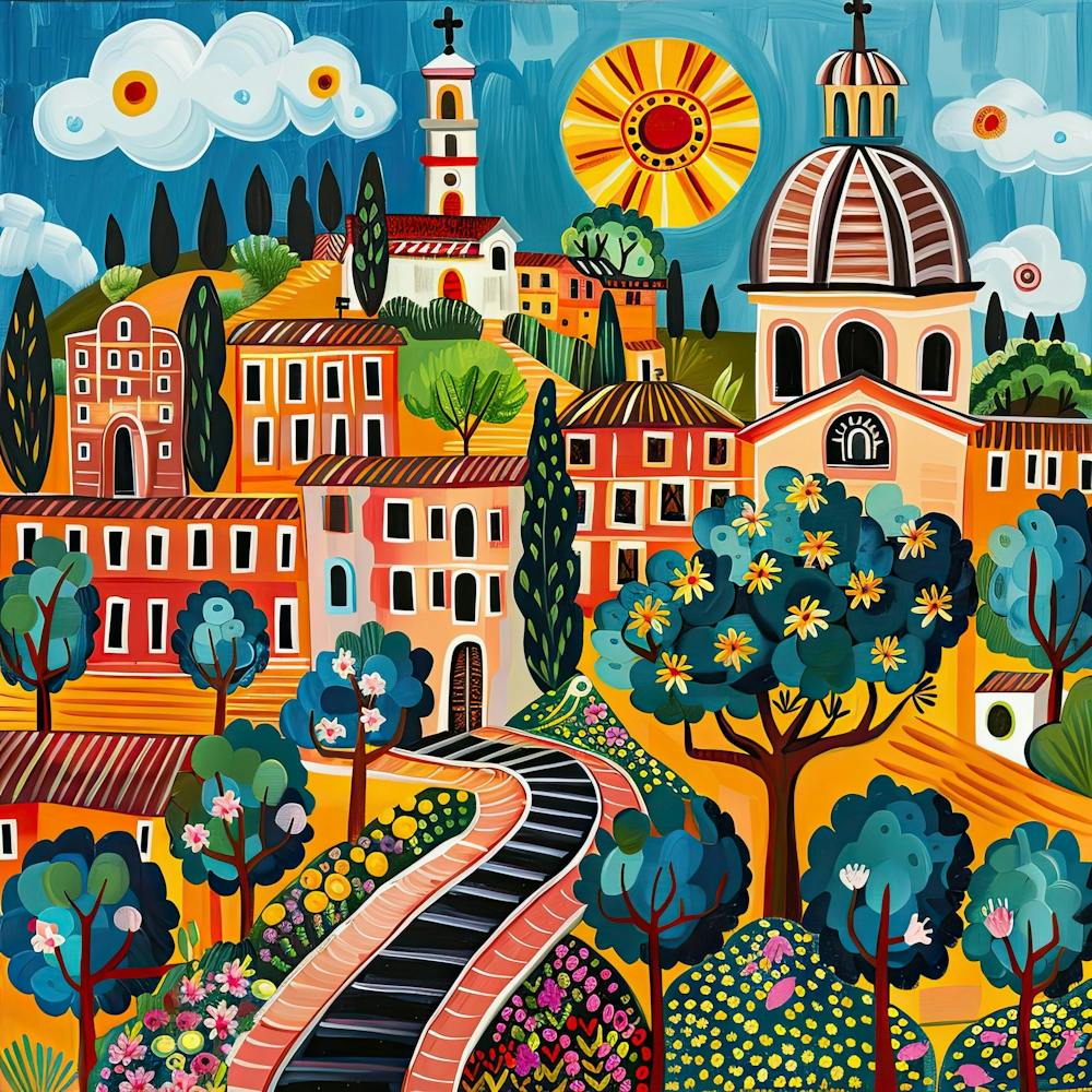 Kinder Reise Illustration Rom 3