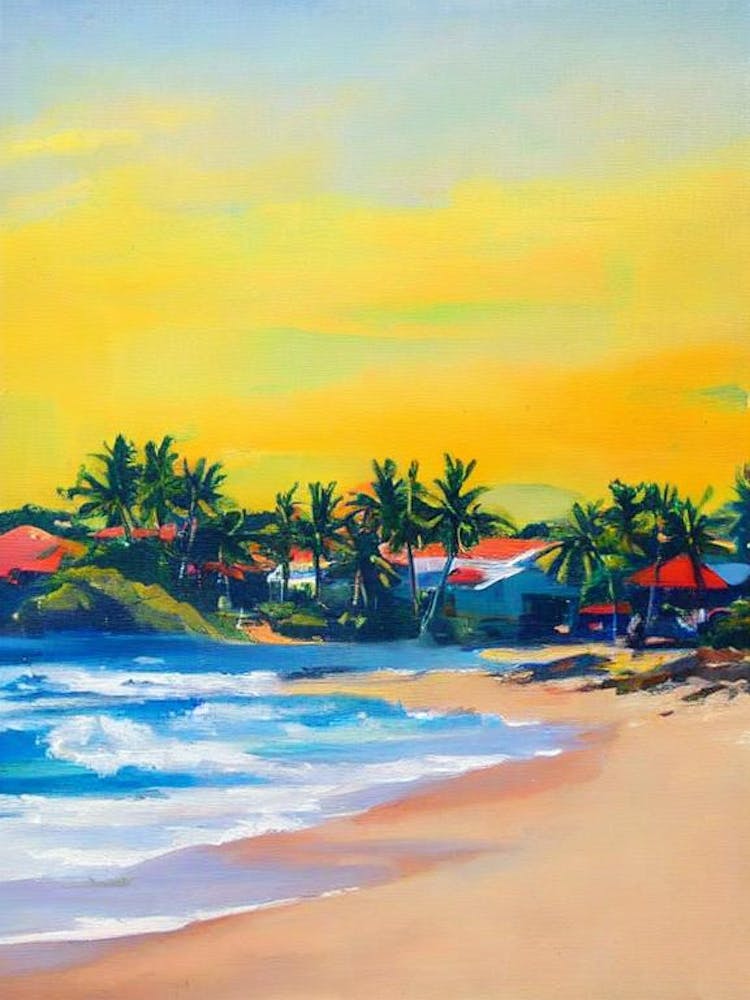 Rodney Bay Beach, St Lucia Bright Abstract