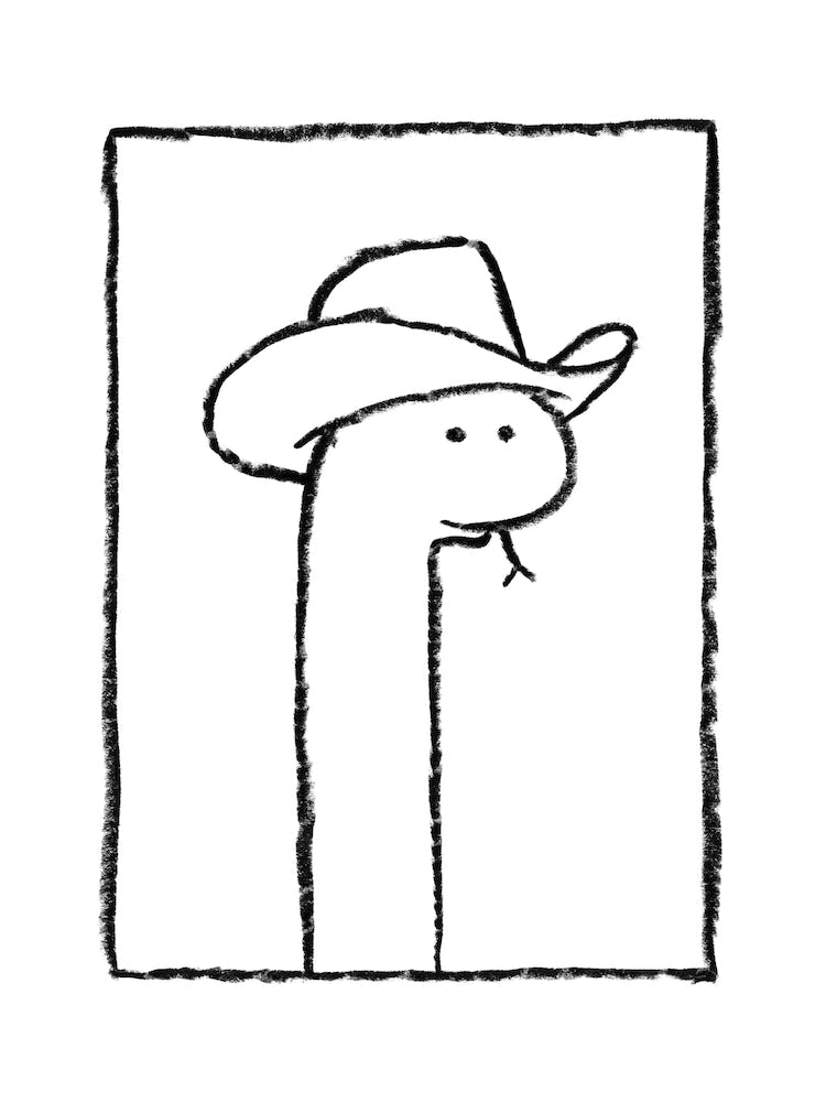 Squiggles The Snake In A Stetson