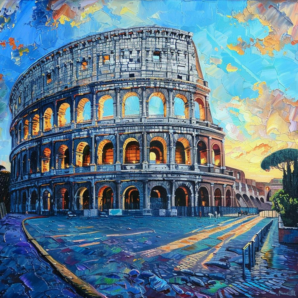 Colosseum Watercolour Painting 2