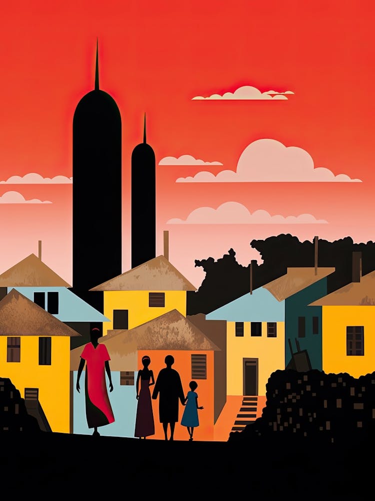 Zanzibar, Tanzania, Bold Outlines 3