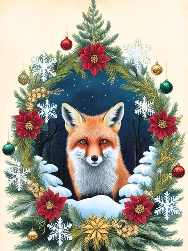 William Morris Fox In A Wreath 1