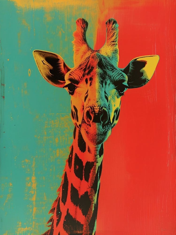 Giraffe Polaroid Inspired 1