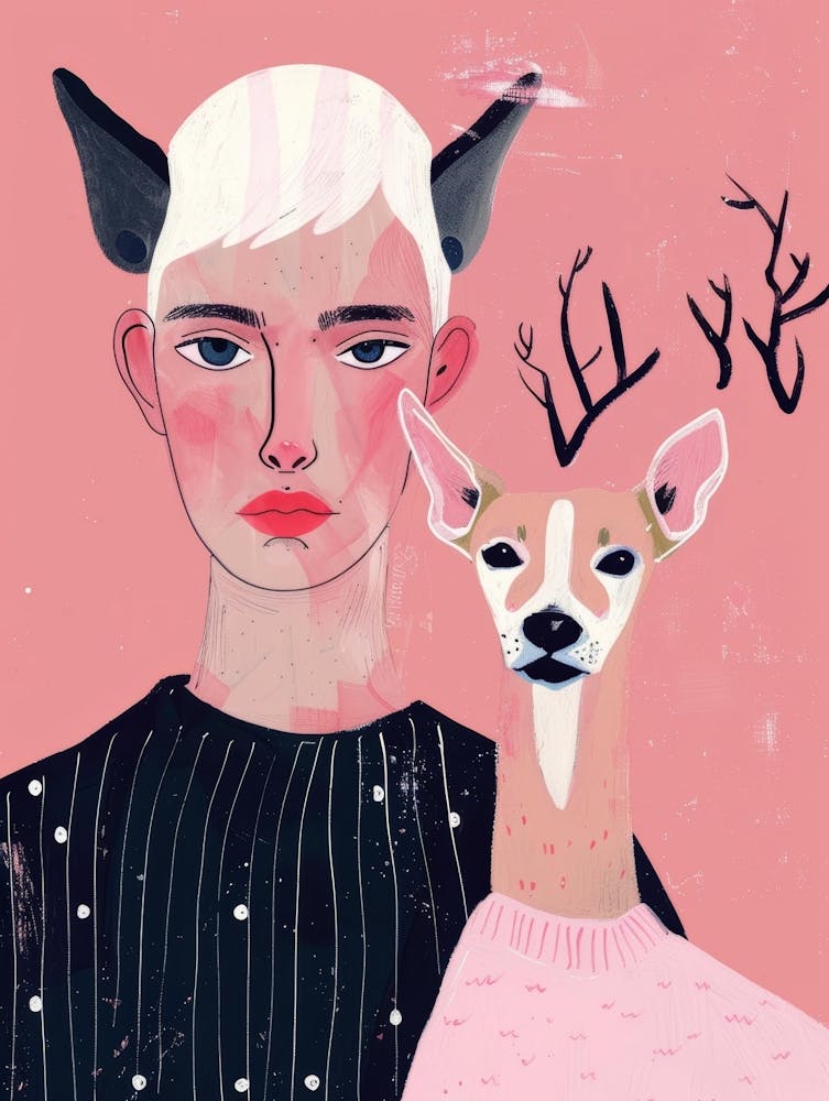 Deer And Girl