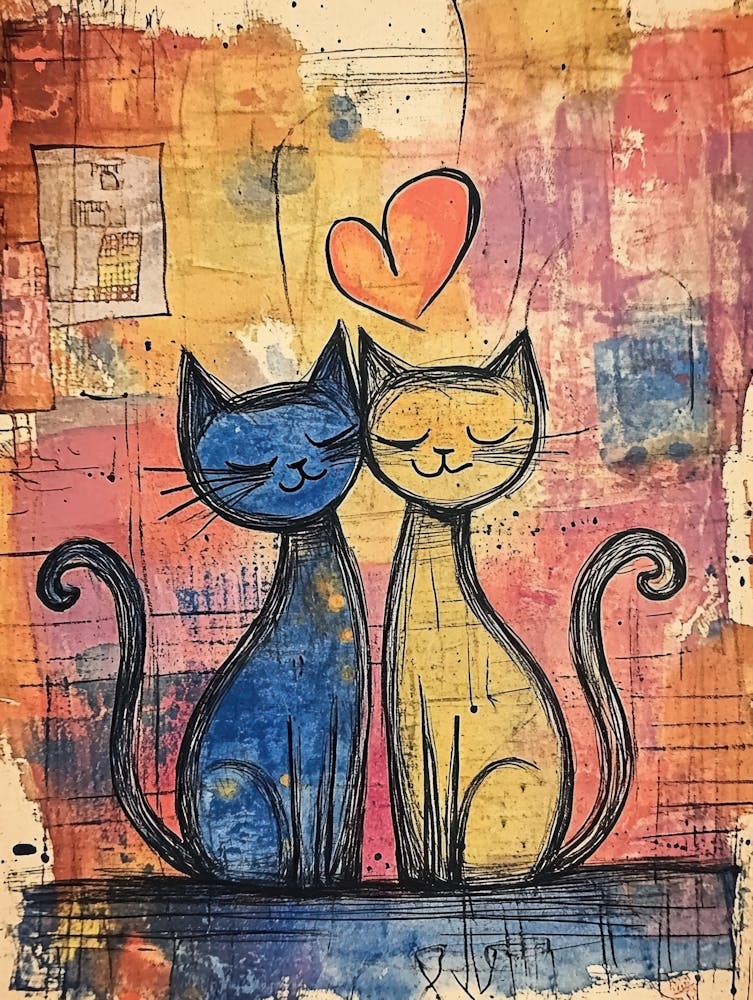 Two Cats In Love