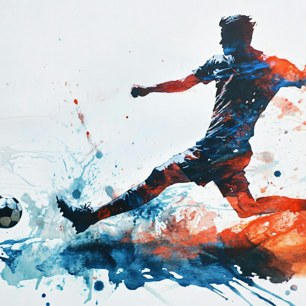 Soccer Player Kicking The Ball 9