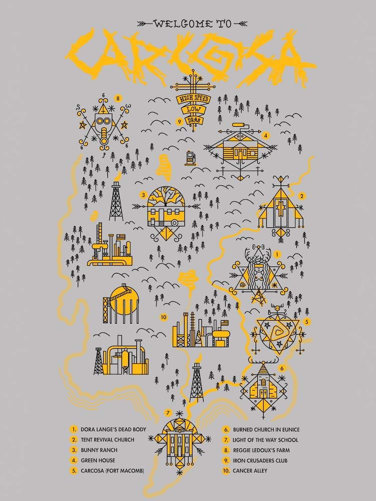 True Detective Map (Welcome To Carcosa)