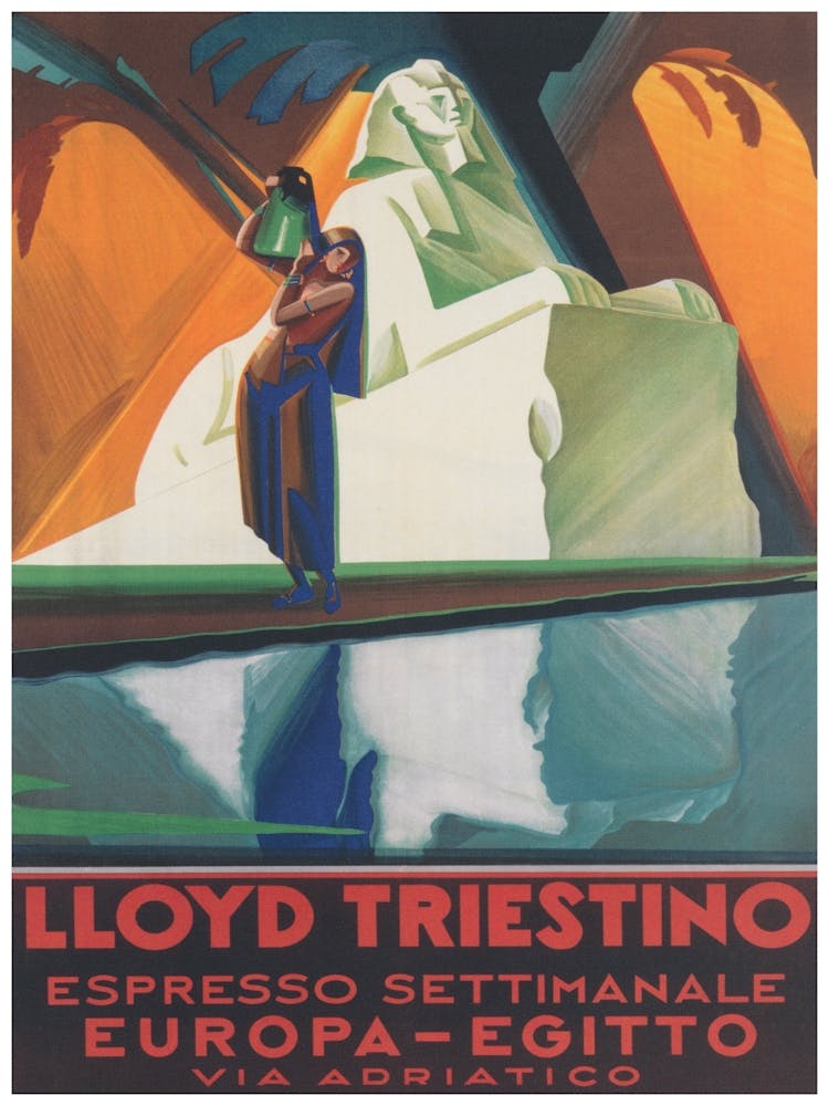 Egypt Pharaoh, Vintage Travel Poster