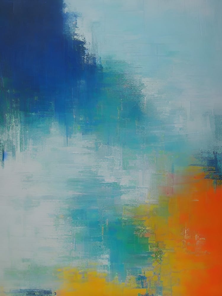 Abstract Painting, Blue Color