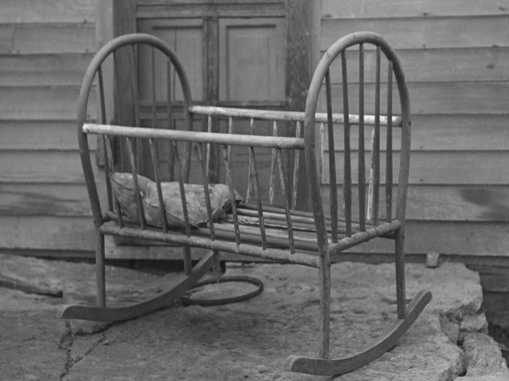 Cradle On William Mcdermott Farm Near Anthon, Iowa By Russell Lee