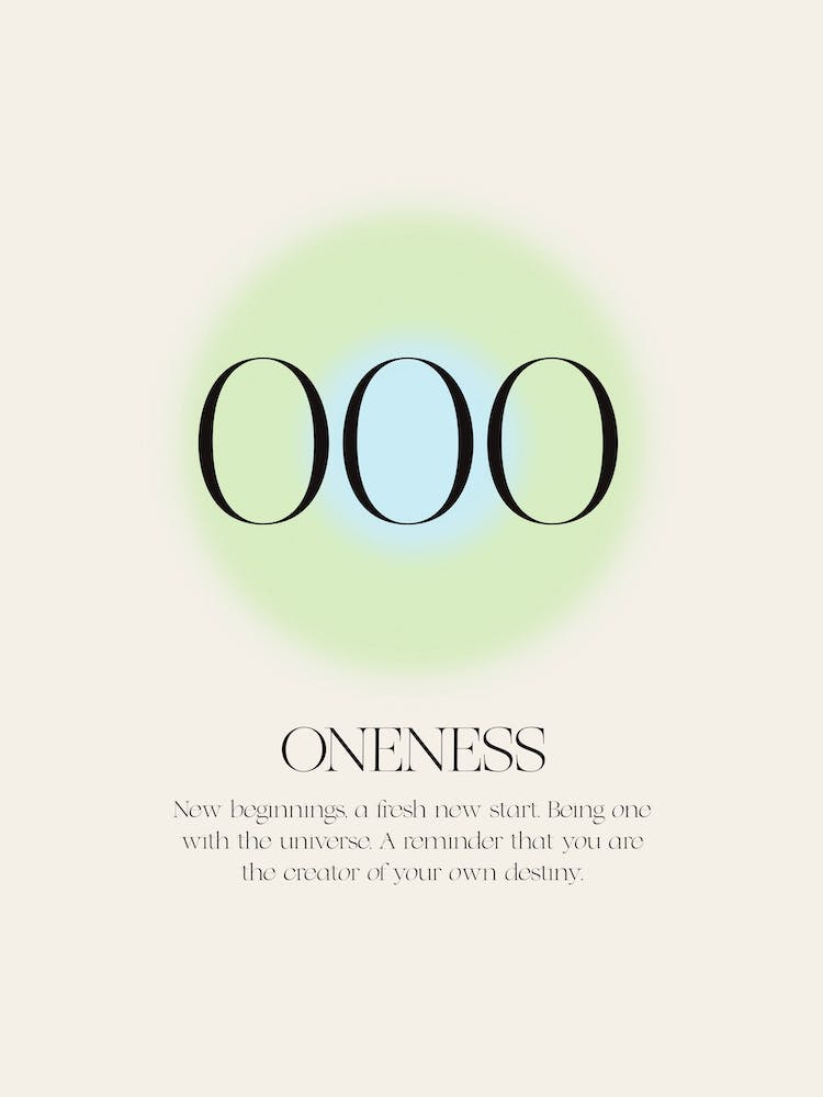 Angel Number 000 Oneness