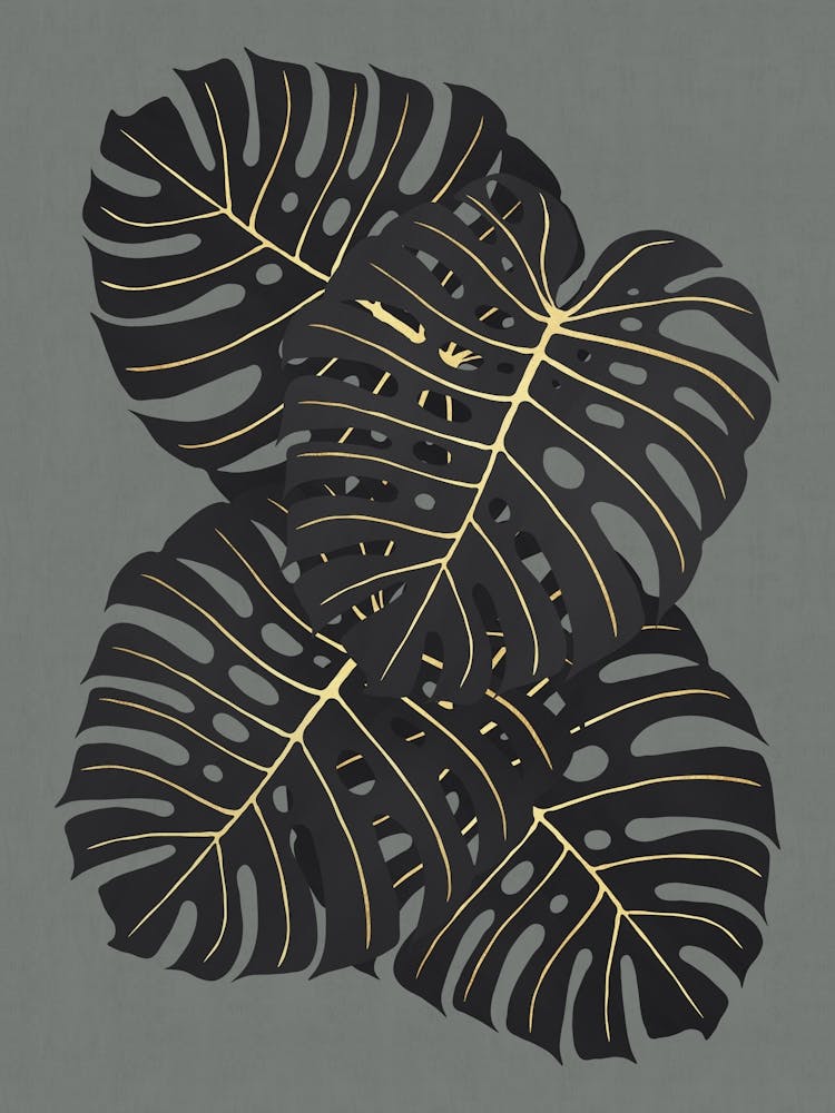 Black and gold leaves 8