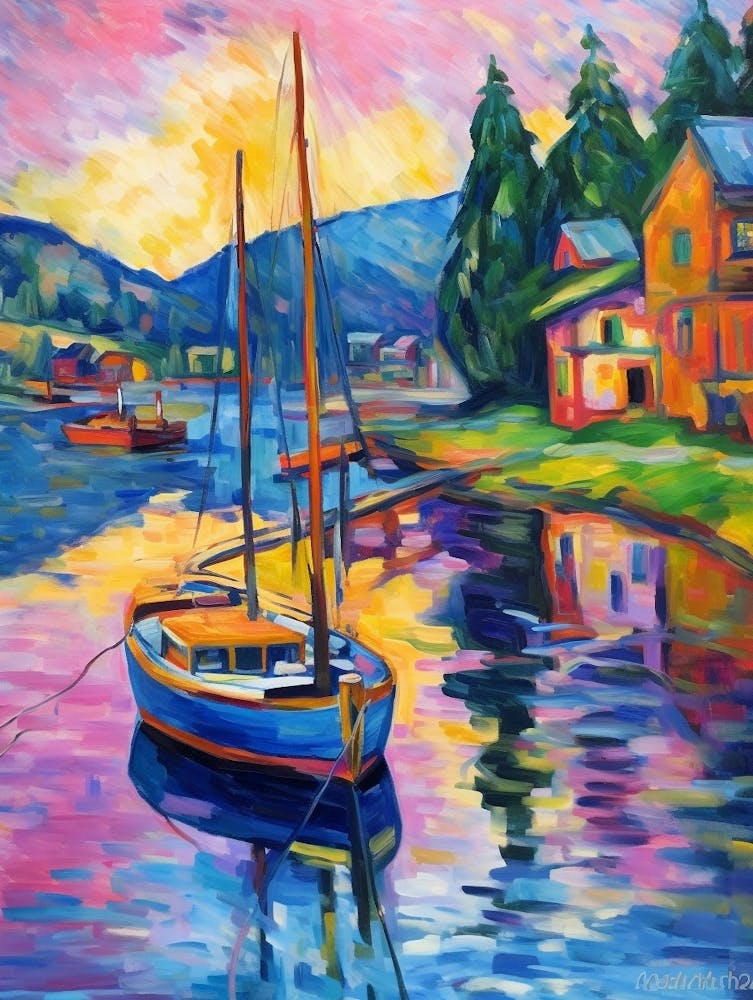 Gig Harbor Washington Retro Pop Art 4