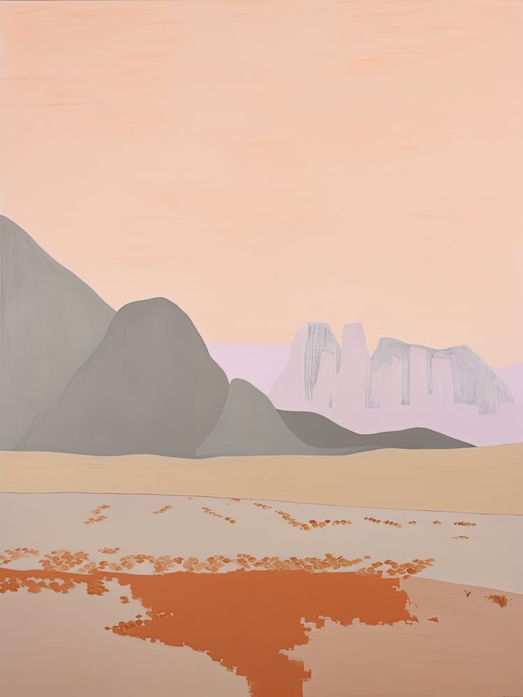 Gobi Desert   Asia, Contemporary Abstract Illustration 4