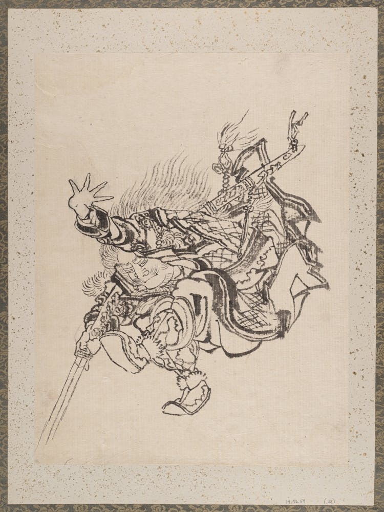Samurai, Album Of Sketches (1760–1849) Painting, Katsushika Hokusai