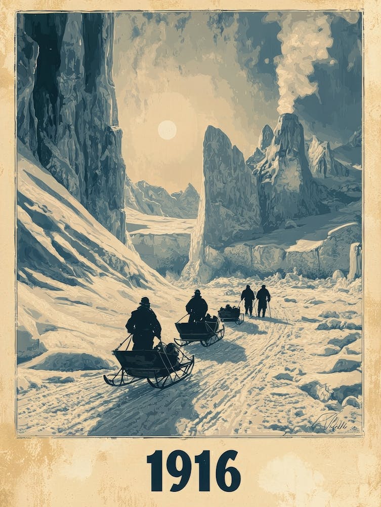 Aihrgdesign A Vintage Adventure Poster Of A 1916 Polar Expedi E5ba2463 8d82 4a1f 9934 026ae156d710 0