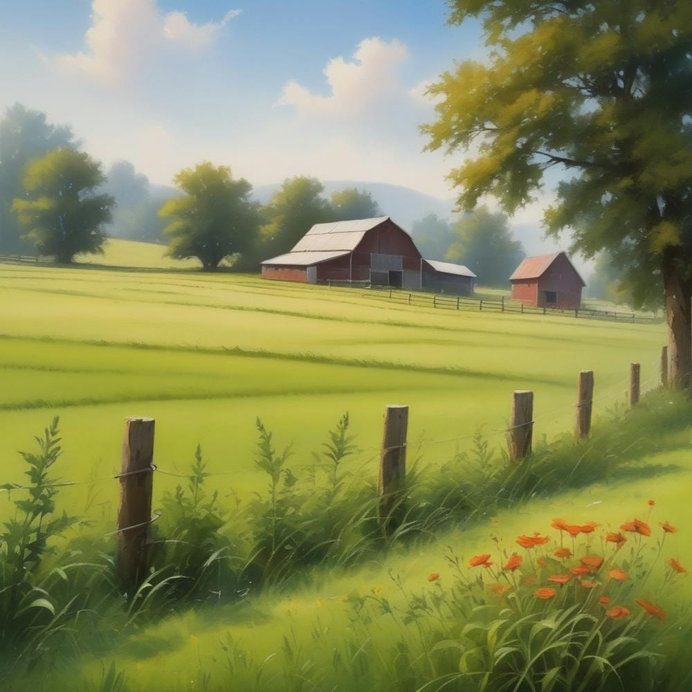 Peaceful Farm Meadow Landscape (19)