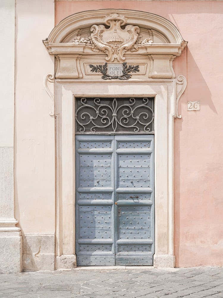 Pastel Color Door In Rome