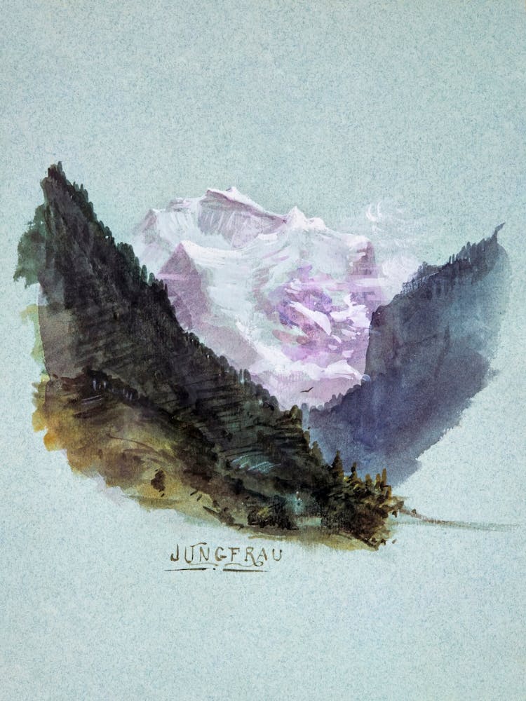 Jungfrau From Splendid Mountain Watercolours Sketchbook (1870), John Singer Sargent