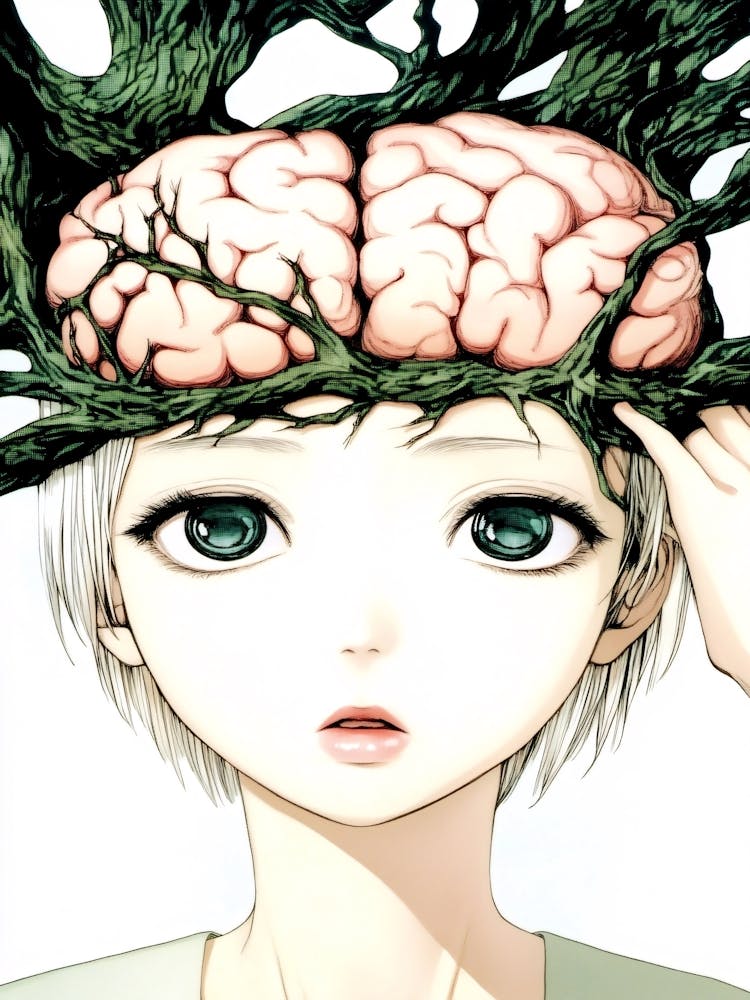 Girl With A Tree On Her Head
