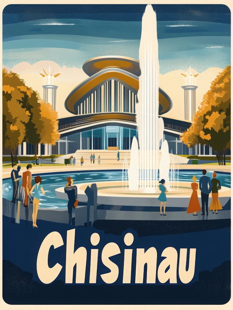 Aihrgdesign A Retro Travel Poster For Chisinau 2