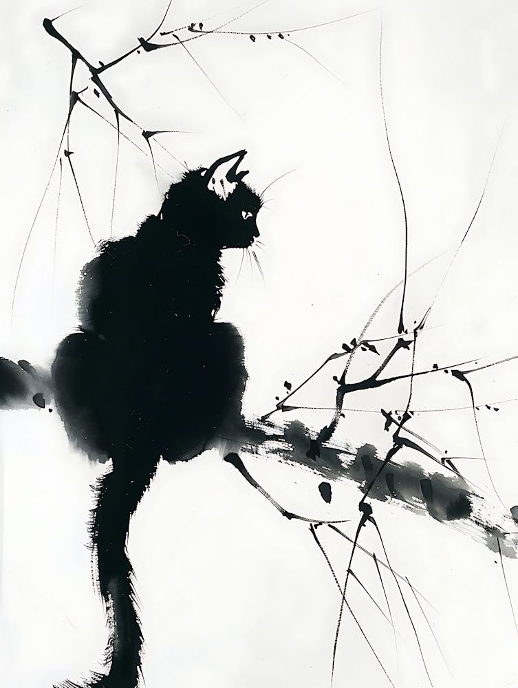 Cat On A Branch 2