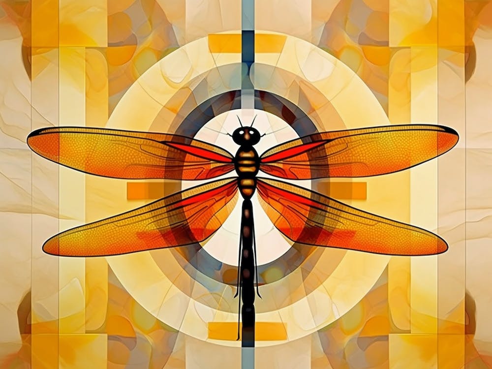 Dragonfly Wandering Gilder Minimalistic 3