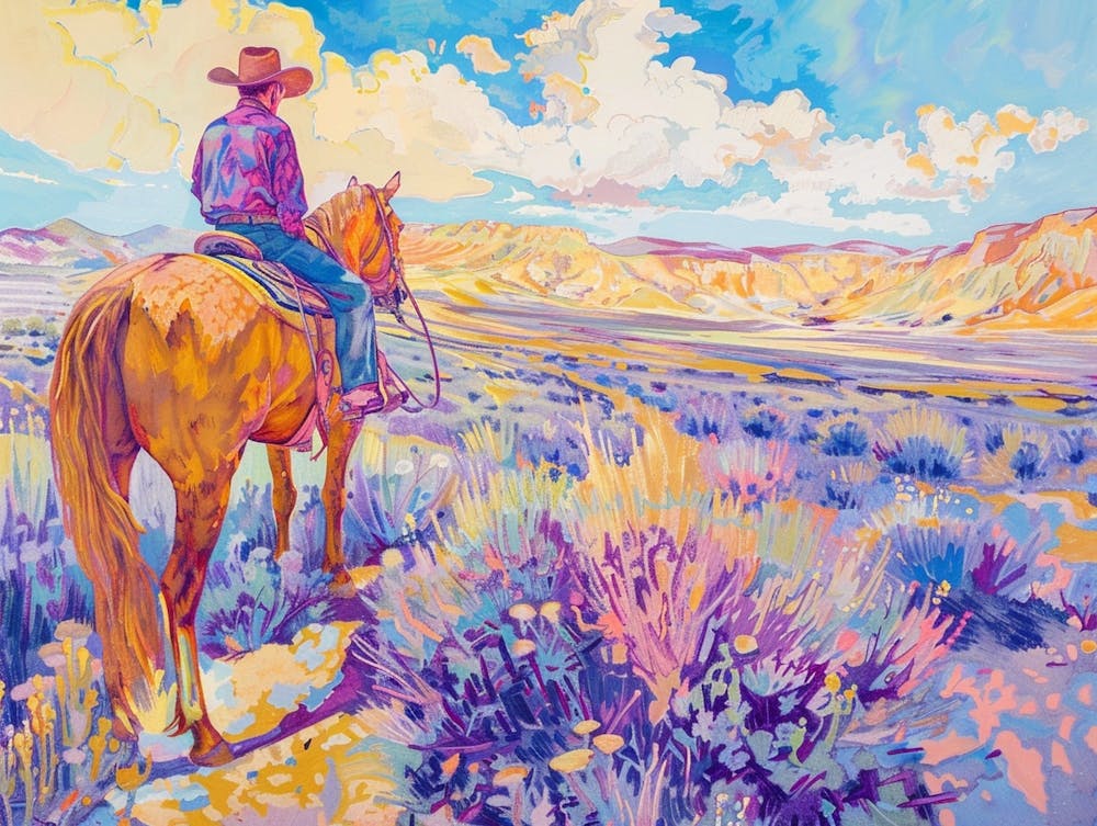 Cowboy Painting Colorado 2