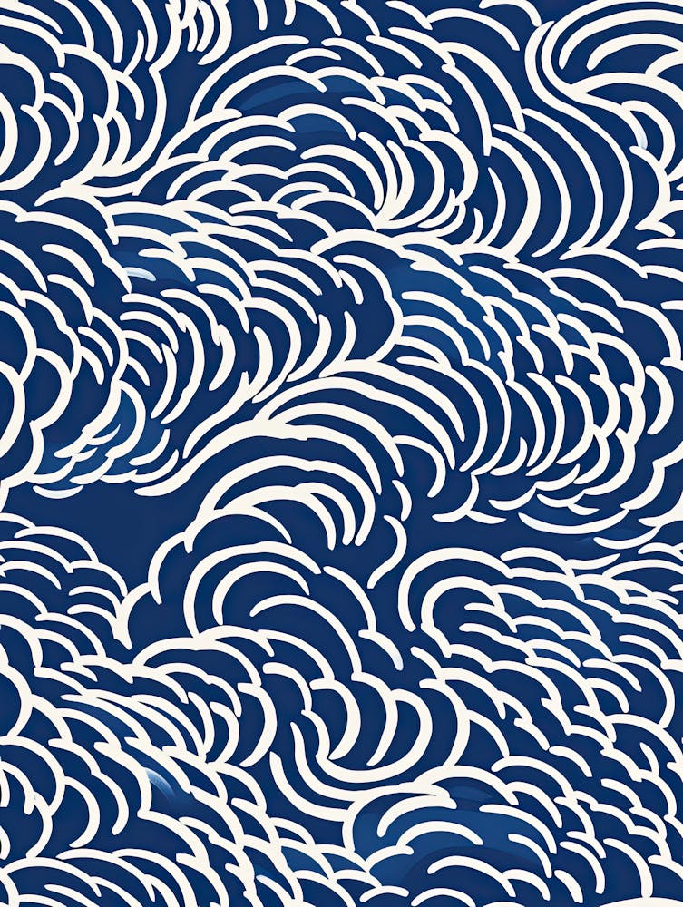 Blaue und weiße wilde Wellen