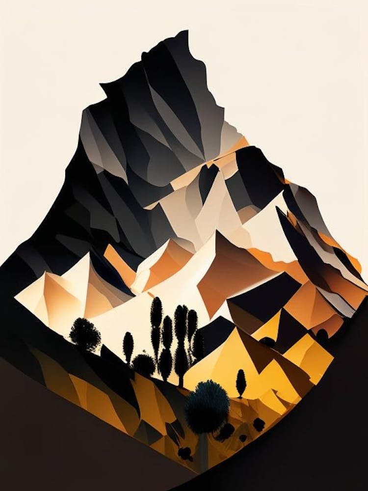 Teide National Park Spain Cut Out Paper