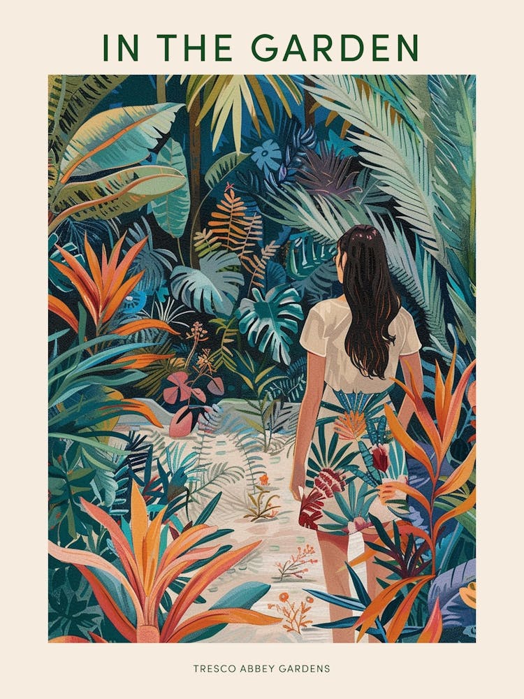 In The Garden Poster Tresco Abbey Gardens United Kingdom 2